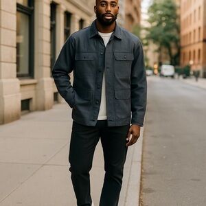 JOHNNY BLAZE Denim Jean Jacket L Men's Heavy‎ Thick Jean Vintage Blue Method Man